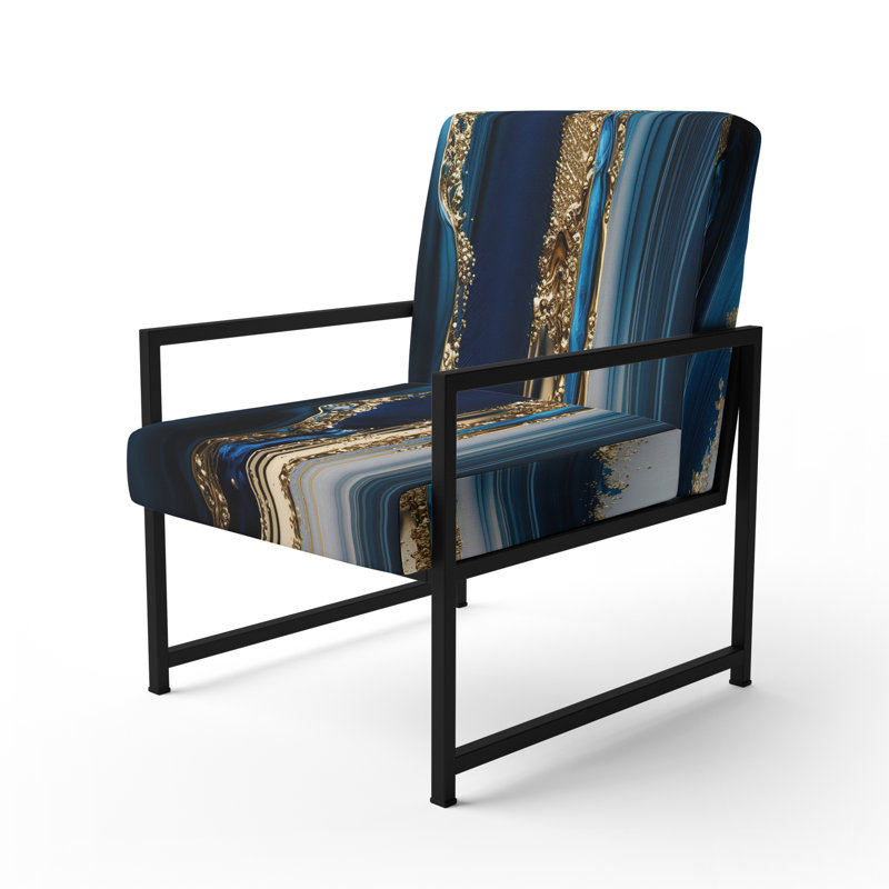 Cuscute - Fauteuil rembourré en marbre, Noir, noir, noir, noir