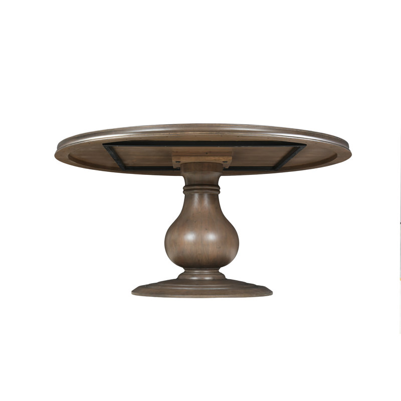  Josiane Round Solid Wood Dining Table, Brown
