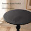 Table d'appoint ronde en métal 21,3 x 15,8 x 15,8 pouces - Table décorative compacte (utilisation polyvalente: petit salon, chambre à coucher ou table de chevet)