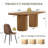 Modern Dining Table Set For 6/8/10 – 79" Dark Wood Dining Table With Dual Pedestal Base & Hidden Storage, Suede Upholstered Chairs, Large Kitchen & Dining Room Set-653612997