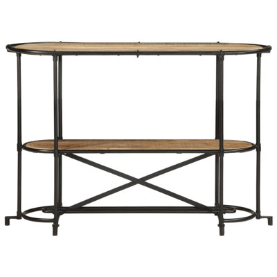 4-3 110cm Solid Wood Top Console Table