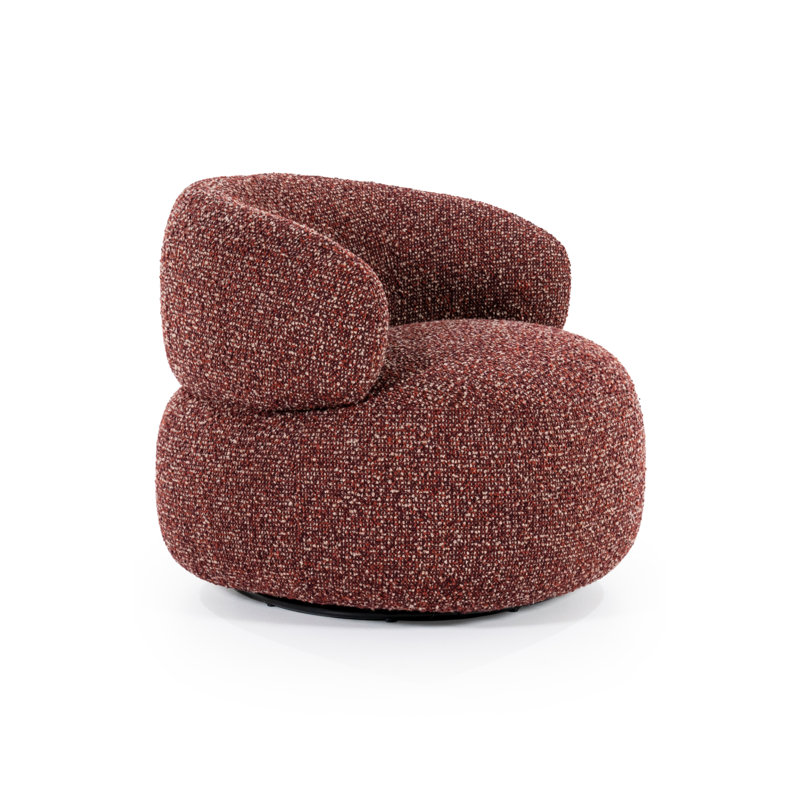 Accent Chair Swivel Barrel Chair, Red
