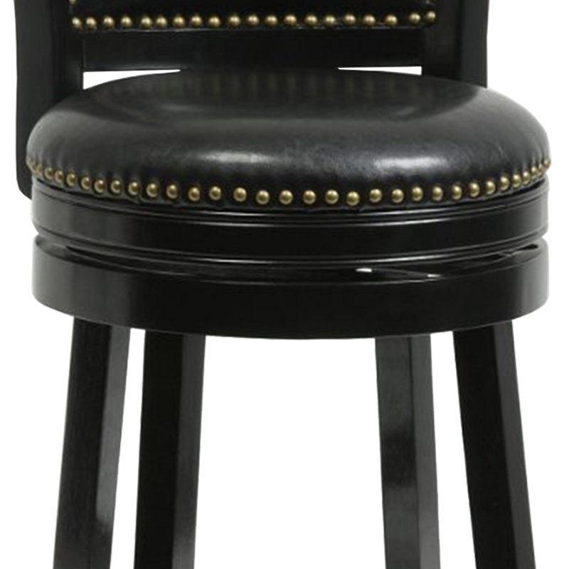 Tabouret de bar en bois massif, Noir