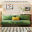 Causeuse 78,74 po en mélange de lin vert avec coussins décoratifs-669650392-669650394
