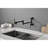 Matte Black Wall Mounted Pot Filler, Brass Faucet With Arm And Fingerprint Resistance Prevention-2015904372