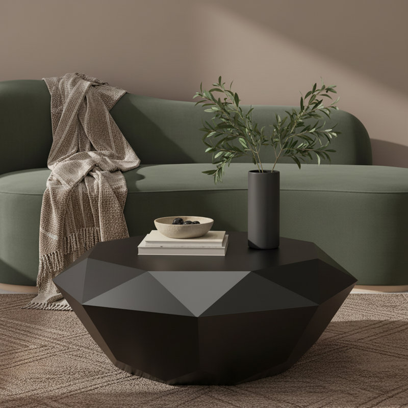 Table basse Suki, Noir mat