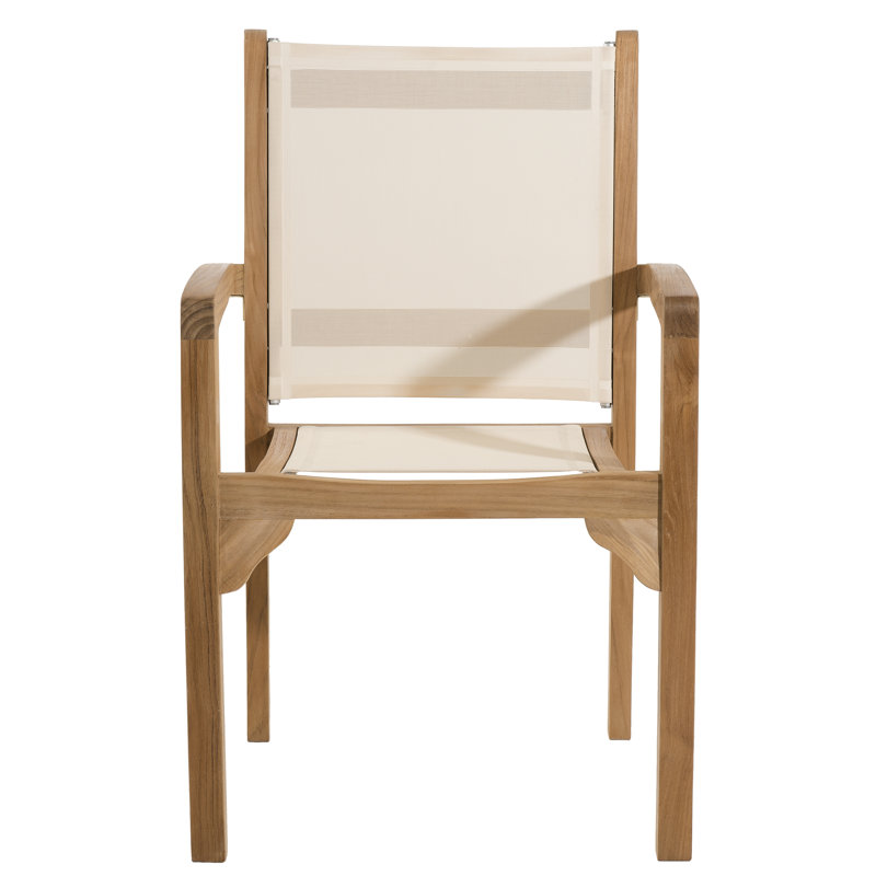 Woehler Outdoor Patio Dining Armchair with Cushion