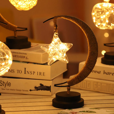 LED Decorative Star Handmade USB Wrought Iron Night