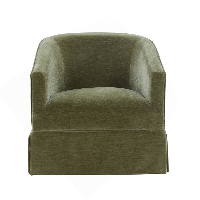 Chaise pivotante à jupe Elm Caper, Vert
