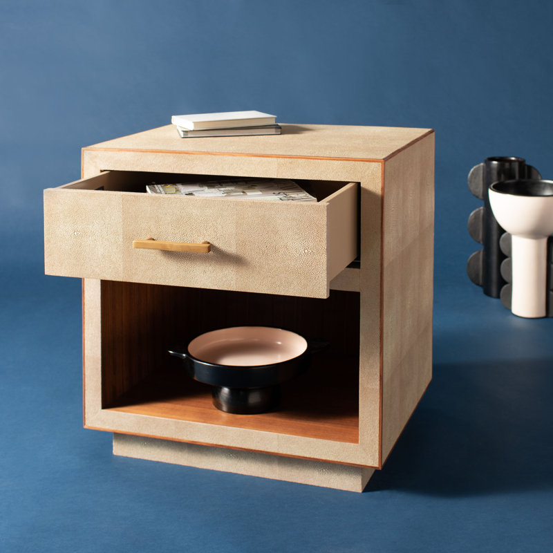 Table de bout avec rangement Shagreen