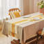 Chemin de table avec pampille, écharpe tissée pour la chambre à coucher, console de table de ferme avec frange-1347021887