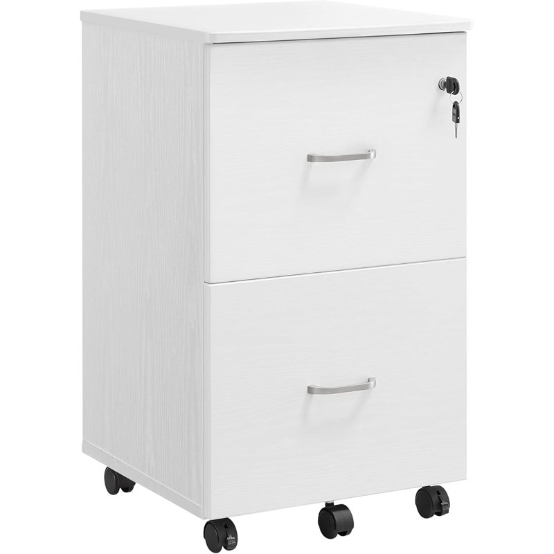 40cm Wide 2 -Drawer Mobile File Cabinet, Black