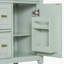 Meuble-lavabo de 24 pouces avec lavabo, armoire en bois massif et panneau de fibres à densité moyenne avec un tiroir rabattable, deux tiroirs standard et une tablette réglable, meuble-lavabo vert autoportant pour le rangement de la salle de bain-1125451611