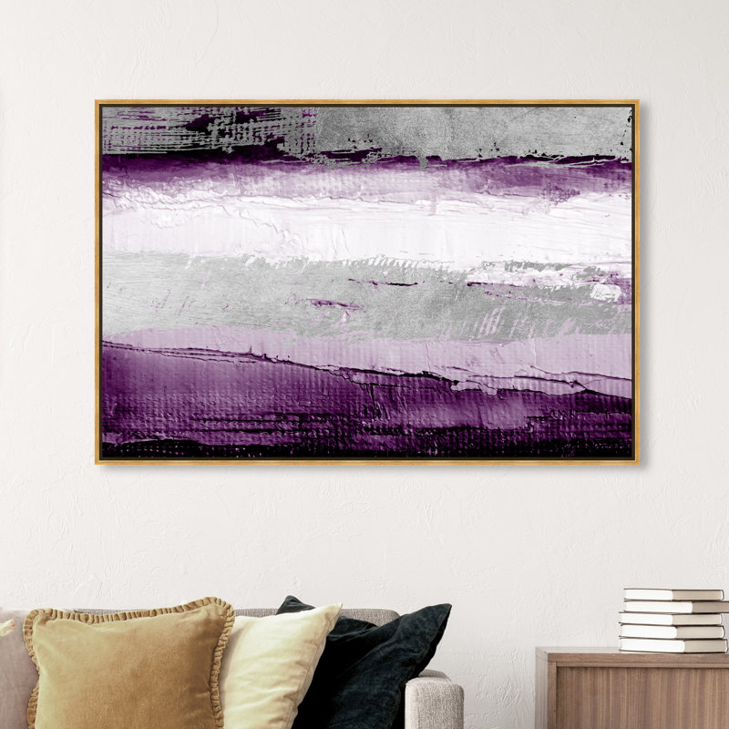 «Abstract Envision and Elevate Violet», impression, Toile tendue, H 30 po x l 45 po, Sans cadre