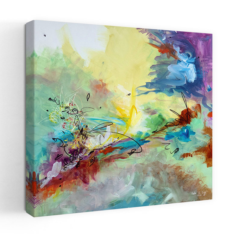 «Today jusqu'à May», art abstrait contemporain, H 24 po x l 24 po