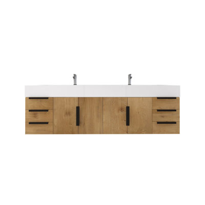 Jessica 72'' Wall-Mounted Single Bathroom Vanity