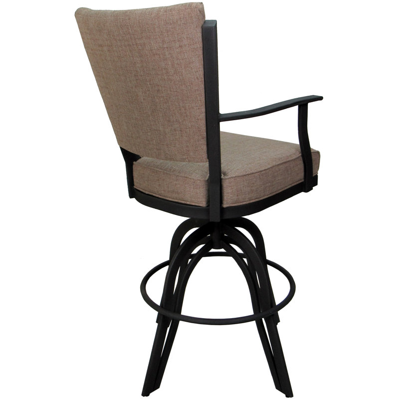 Tabourets de comptoir en métal Custom, Beige bassin, Noir, Tabouret de bar (siège d'une hauteur de 30 po)