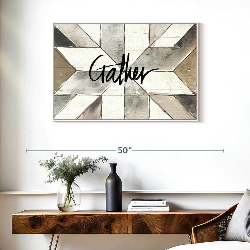 Farm Memories Gather, Cadre flottant blanc, 37 po x 25 po