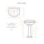 China 27.125" Tall White Vitreous China Oval Pedestal Bathroom Sink with Overflow-1620948155