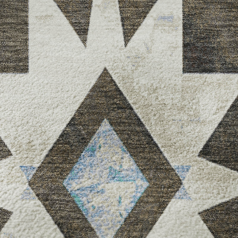 Premium Machine Washable Jakiyra AMF1893 Aztec Rug, Rectangle 2'6" x 3'10"