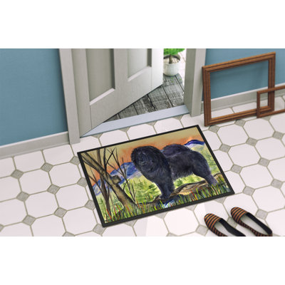 Tapis de porte intérieur anti-dérapant chow chow on mountain