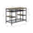 Rectangular Kitchen Island With Paper Veneer And Metal Elegant Design