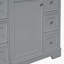 Meuble-lavabo 36 po sans lavabo, base d'armoire seulement, une armoire et six tiroirs, gris-100683271