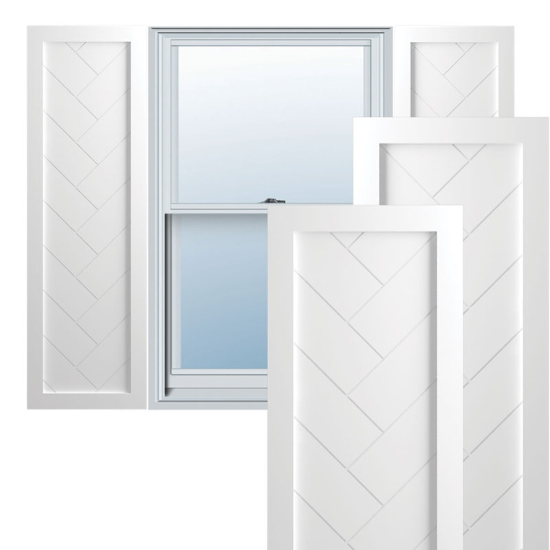 Volets à fixation fixe en PVC True Fit, Sans finition, 76", 18"