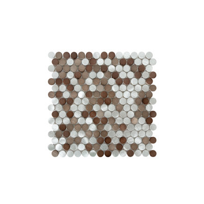Twilight 1" x 1" Aluminium Penny Round Mosaic Tile