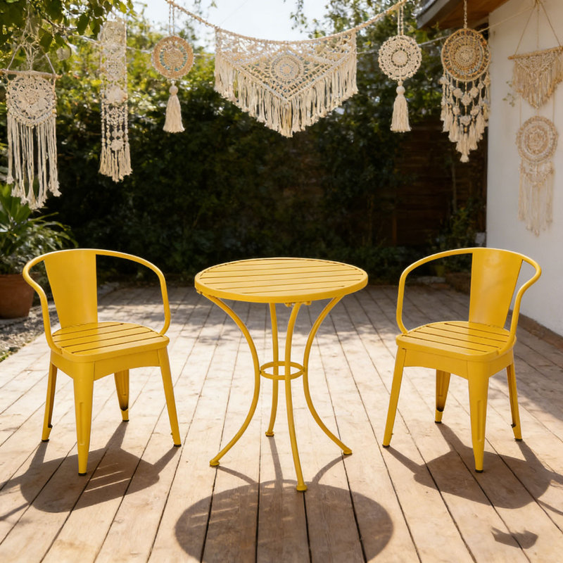 Ensemble d'extérieur 3 pièces, Jaune
