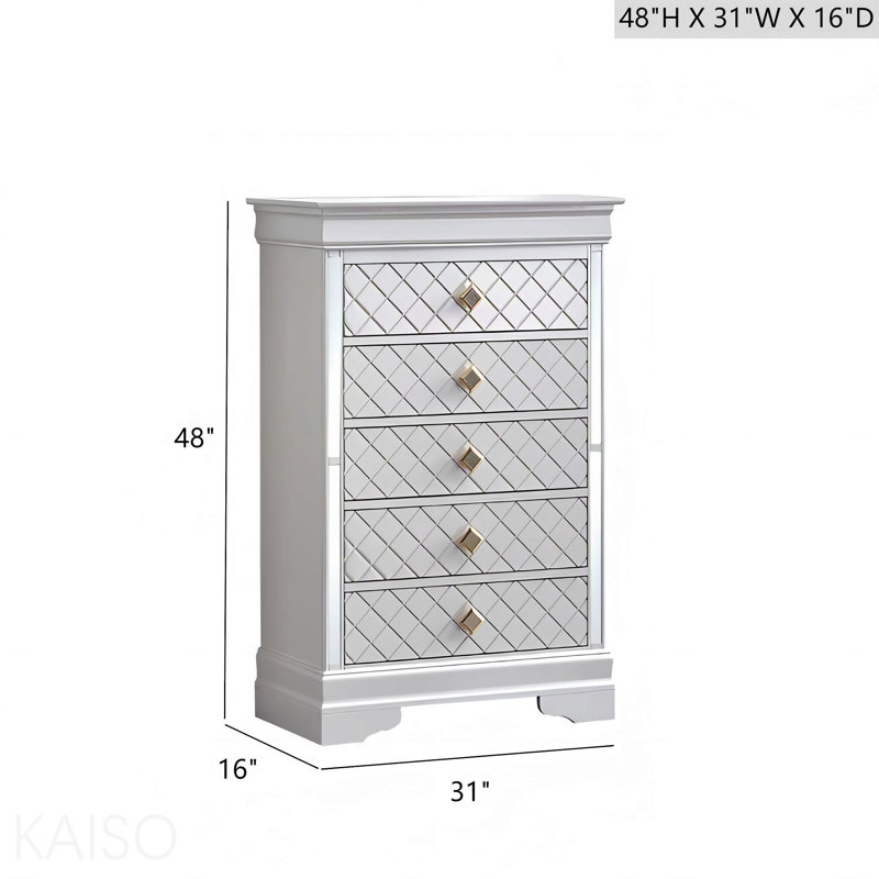 Commode, blanc perle