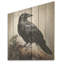Mystic Raven In Flight I - Animal corbeau sur bois-192453141