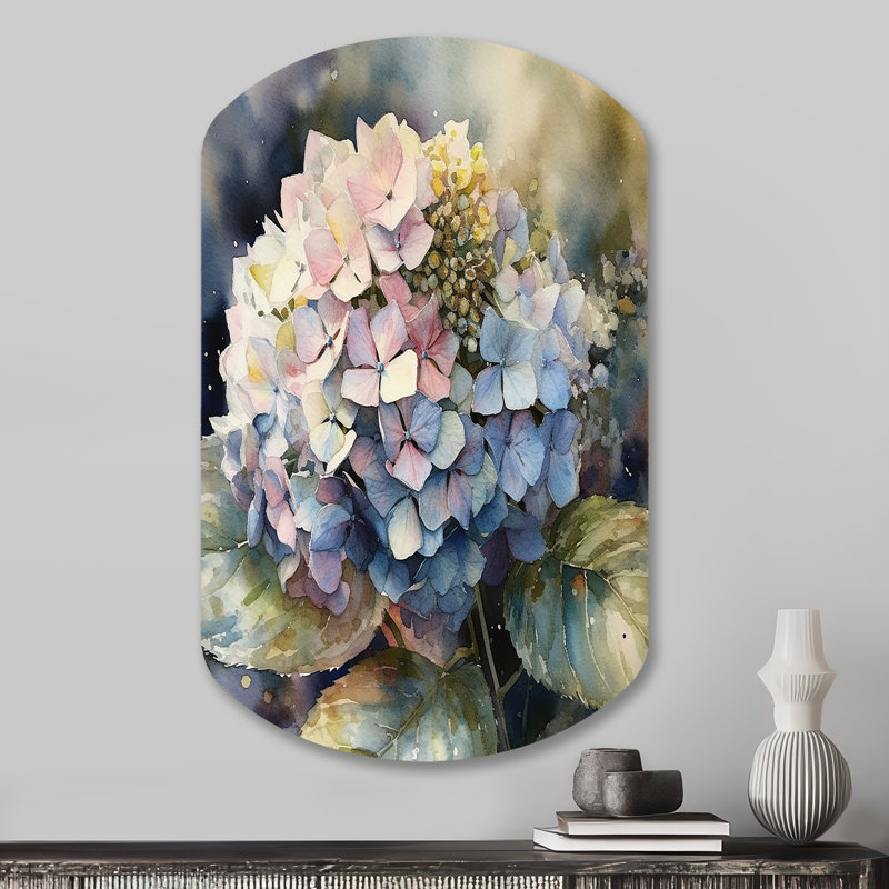 Décoration murale Eddy - Hydrangea Cylindre, H 31 po x l 19 po