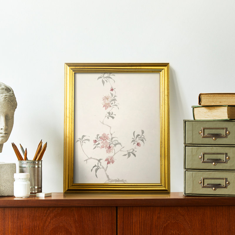 Imprimé floral rétro CXCIX - impression encadrée, H 11 po x l 9 po
