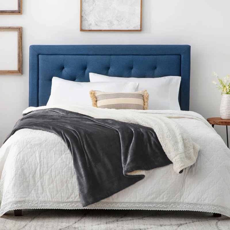 Super Soft Sherpa Fleece Blanket – Reversible Cozy Throw 240 GSM, 270cm x 230cm, Gray