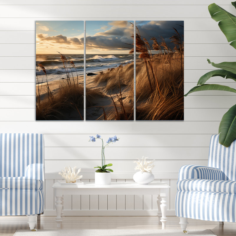 «Beach Photo Coastal Impressions I», reproduction sur toile 3 pièces, H 28 po x l 36 po x P 1 po