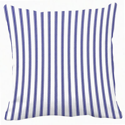 Nautical Stripe Cotton Throw Pillow - Decorative Cushion Cover for Fall Winter Home Decor - Sofa Accent Pillowcase