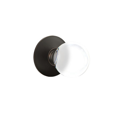 Privacy Bristol Crystal Knob with Modern Rose