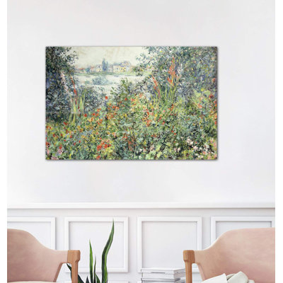 Flowers At Vetheuil; Fleurs A Vetheuil, 1881 by Claude Monet - Wrapped Canvas Painting