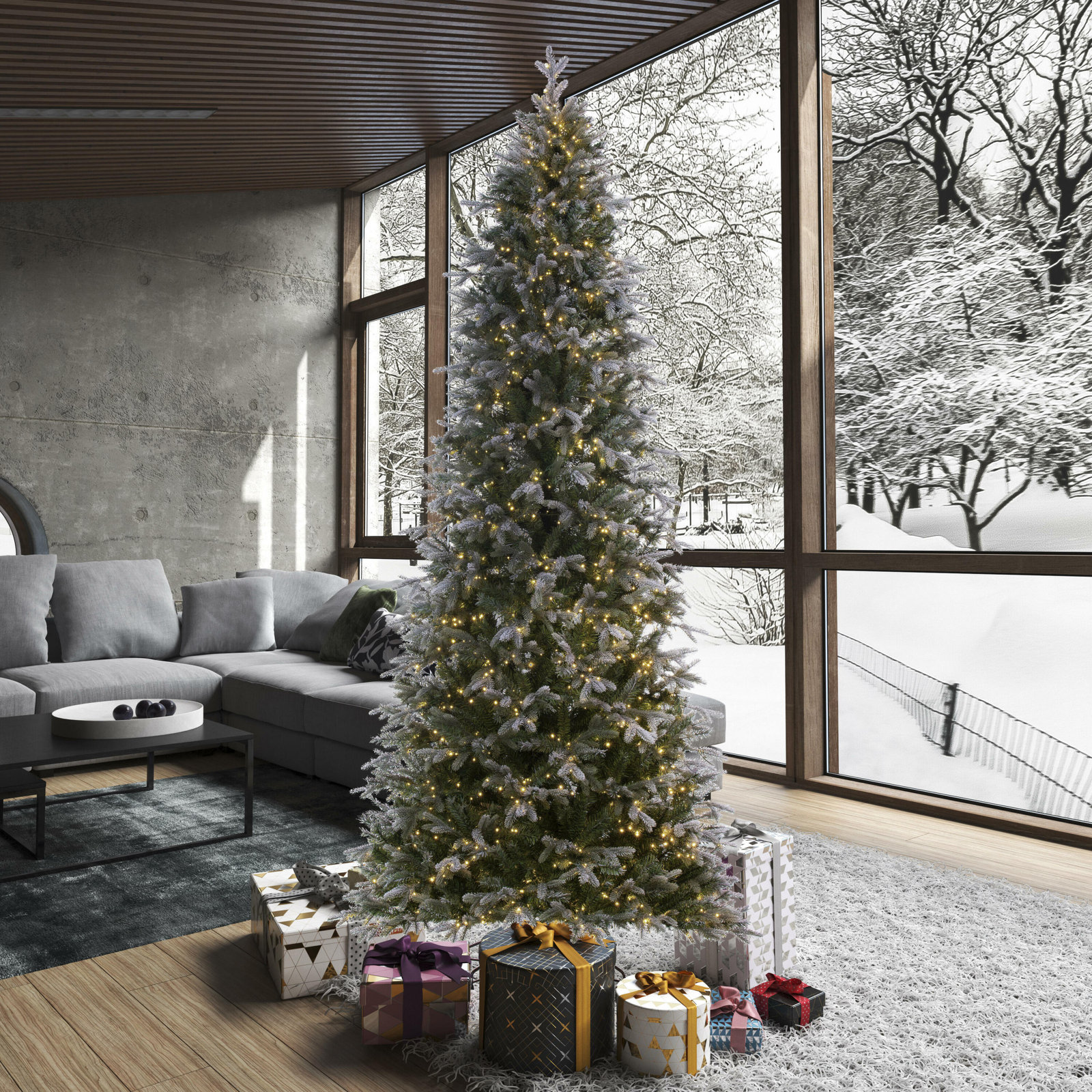 Gevin 9' Pre-Lit Douglas Fir Chrsitmas Tree