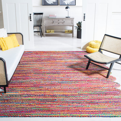 Tapis en jute de coton tissé à la main Abhay