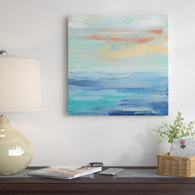 «Sunset Beach II», reproduction d'art sur toile, H 18 po x l 18 po x P 1,5 po, Toile tendue, Non mat