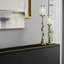 Grand porte-bougie pilier sculptural moderne pour décoration de table - Porte-bougie élégant pour une décoration intérieure - Ensemble de 2, 30 po, 21 po, doré