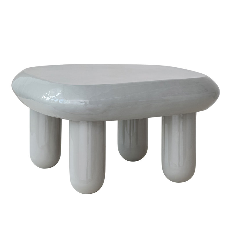 Enameled Metal Square Table