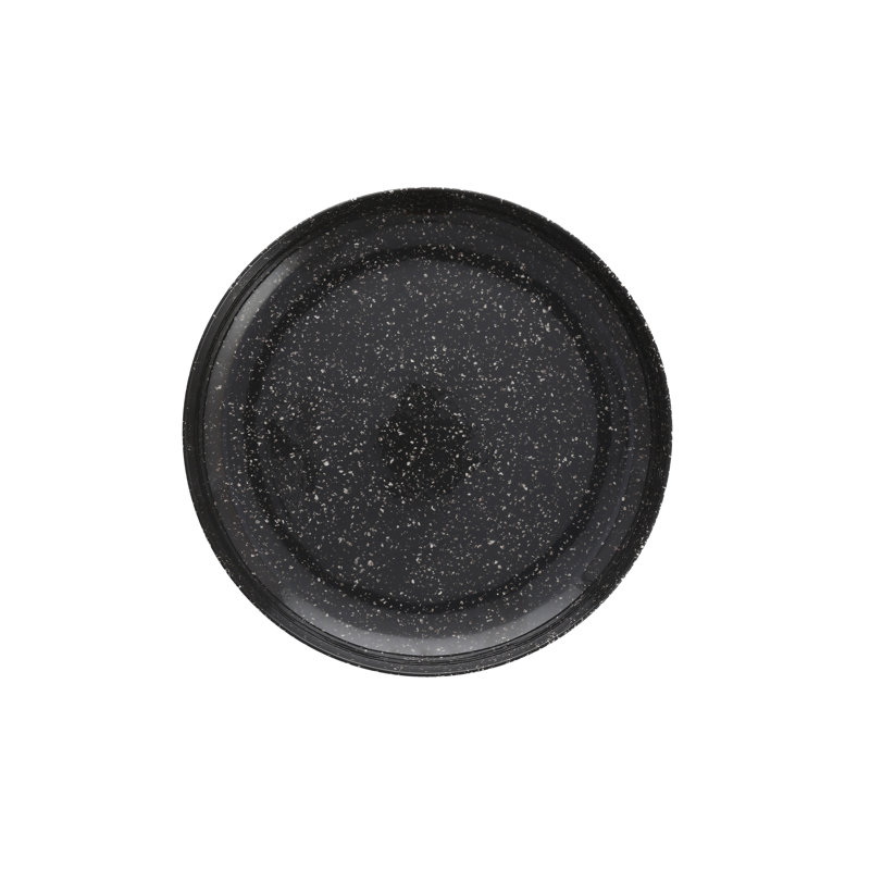Camp Coupe Round Melamine Dinner Plate, Charcoal