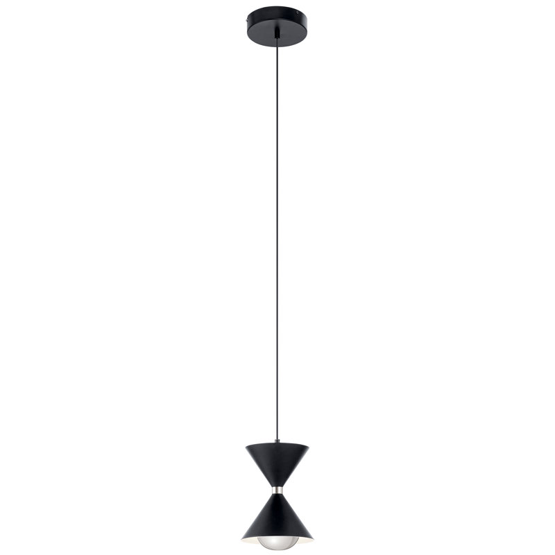 1 - Light Matte Black/Polished Nickel/Gloss White LED Single Pendant
