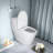 APRESSHUI 1.6 Gallons GPF Elongated Floor Mounted One-Piece Toilet (Seat Included)