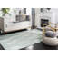 Tapis vert / ivoire touffeté à la main à motif géométrique Amekia-1183999921