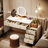 Modern White Vanity Desk with 5 Drawers (Only Table)