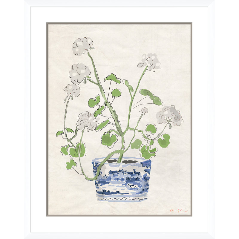 Flowers In White Print by Dana Gibson